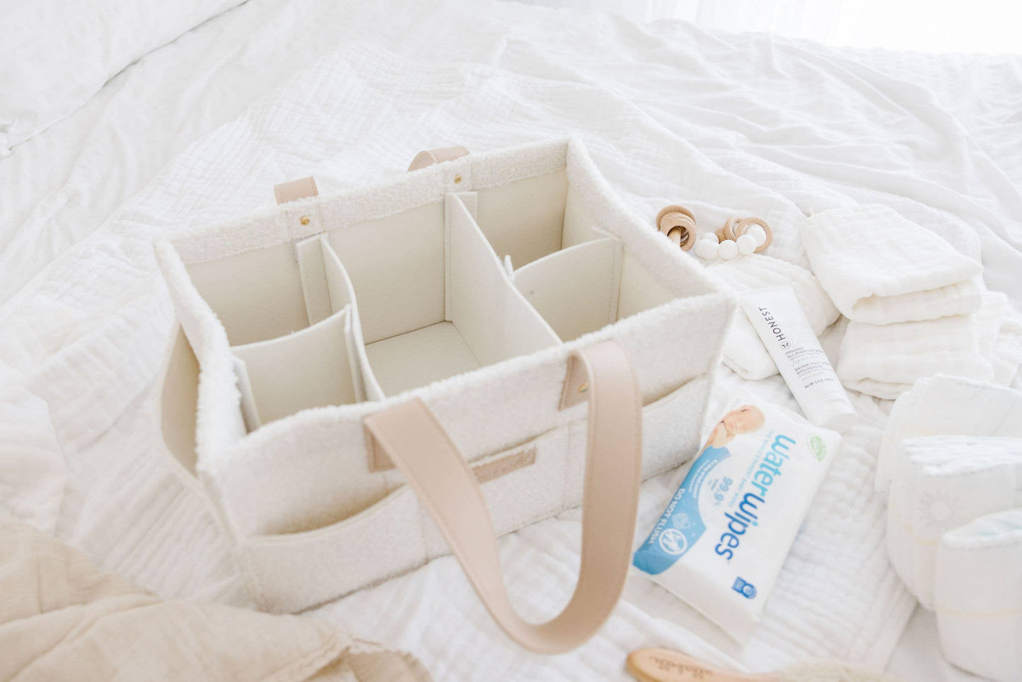 Teddy Fabric Diaper Caddy