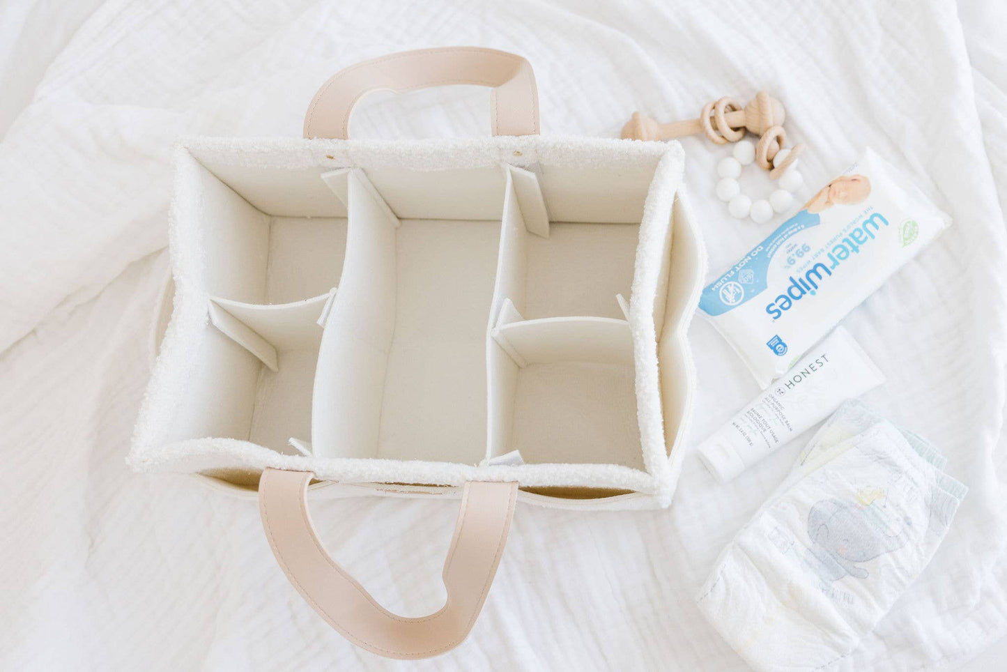 Teddy Fabric Diaper Caddy