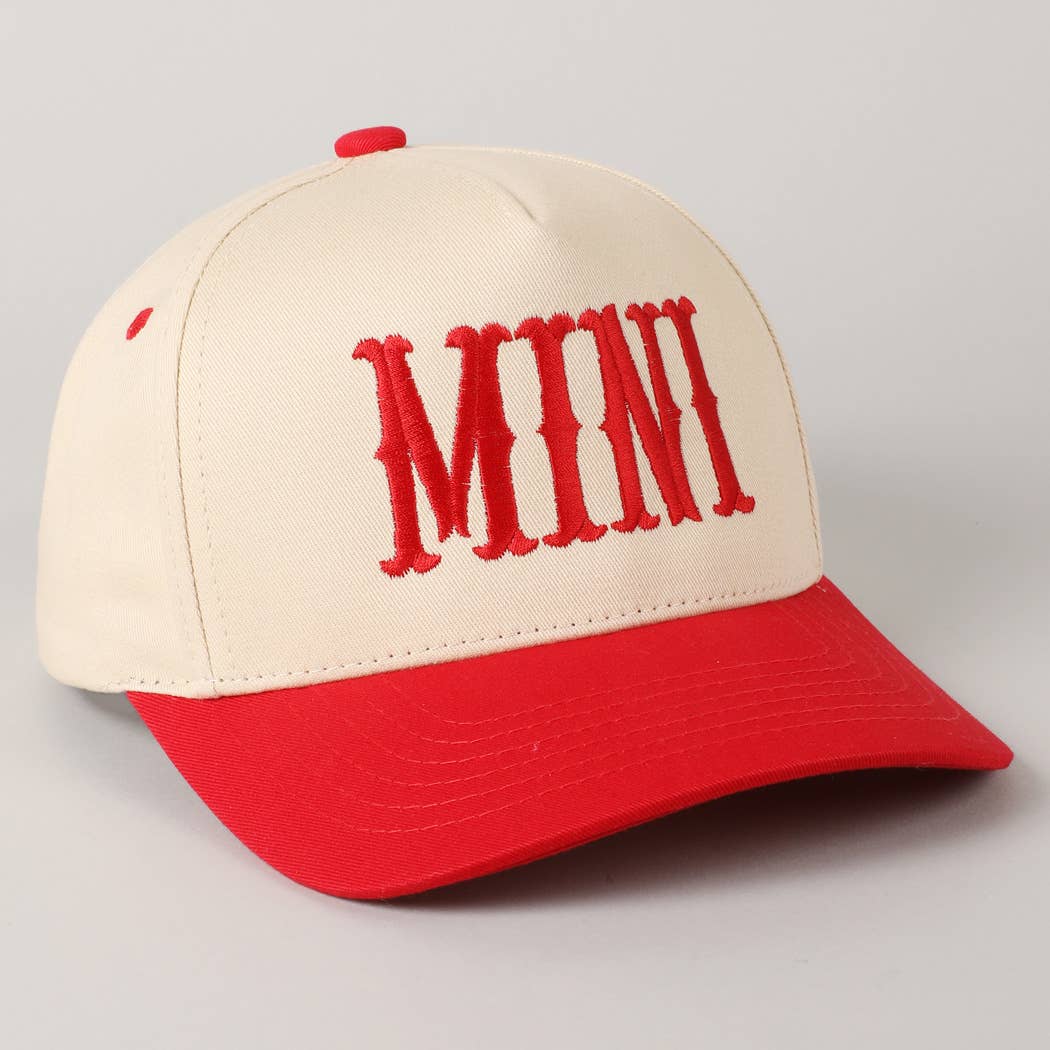 MINI Lettering Embroidery Kids Baseball Cap