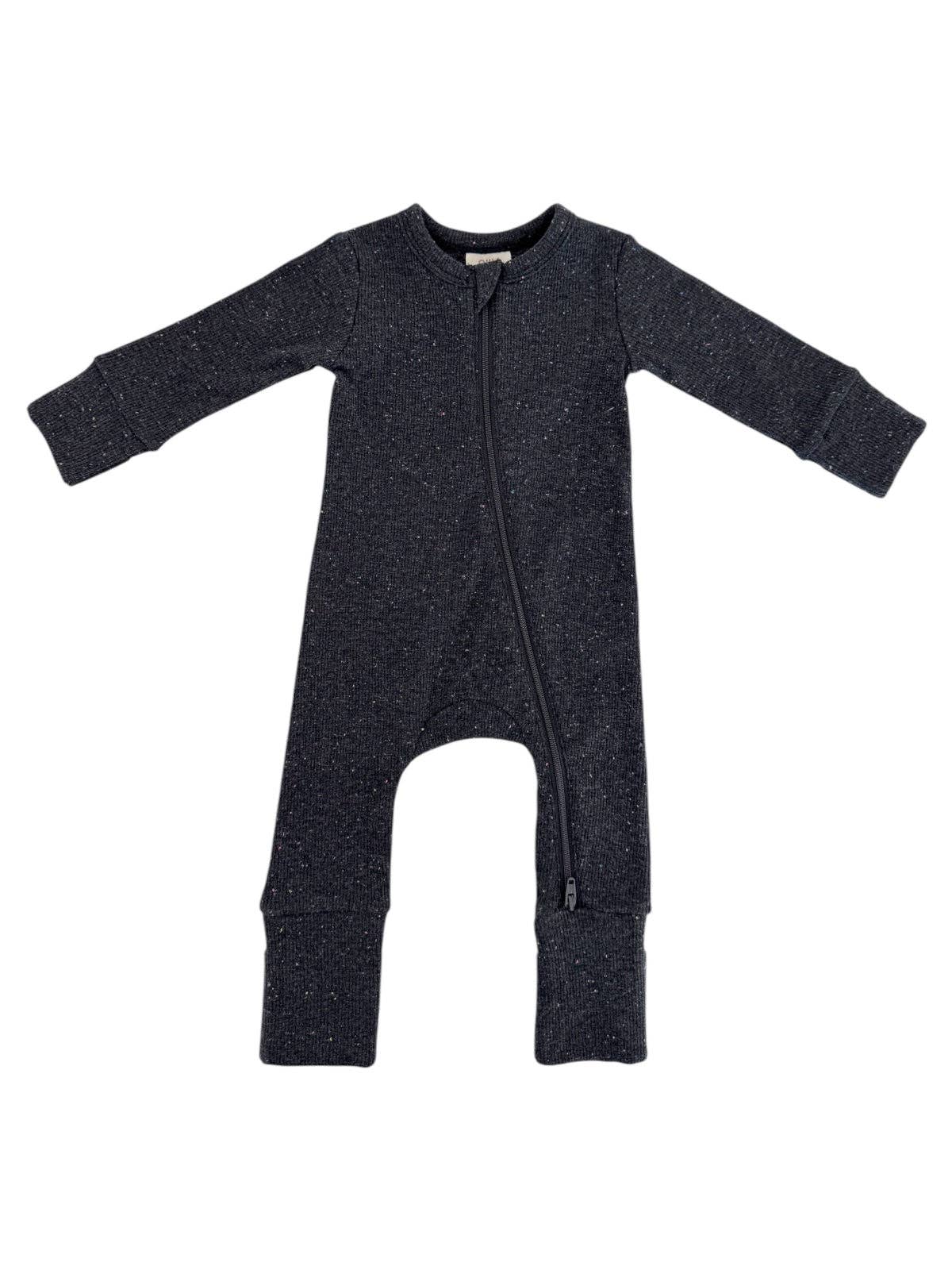 Charcoal Speckle / 2-Way Zip Romper