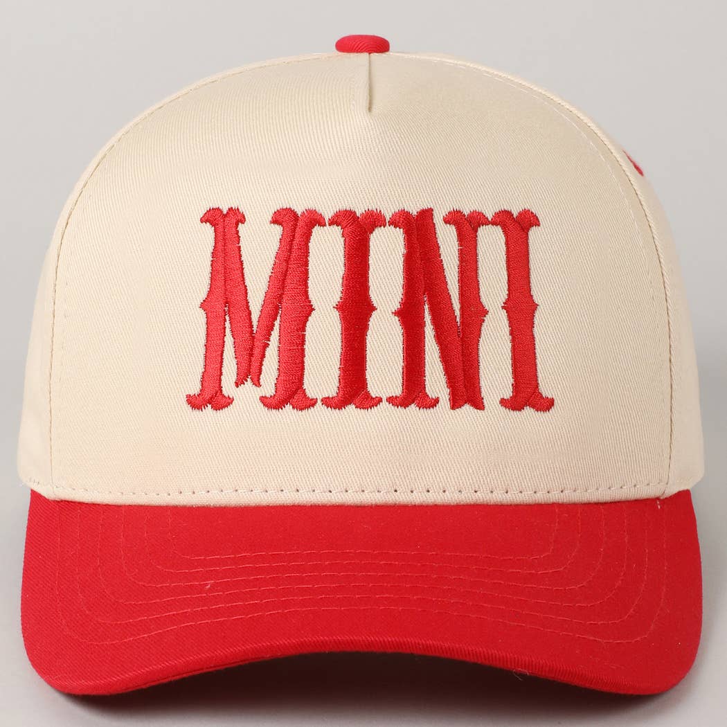 MINI Lettering Embroidery Kids Baseball Cap