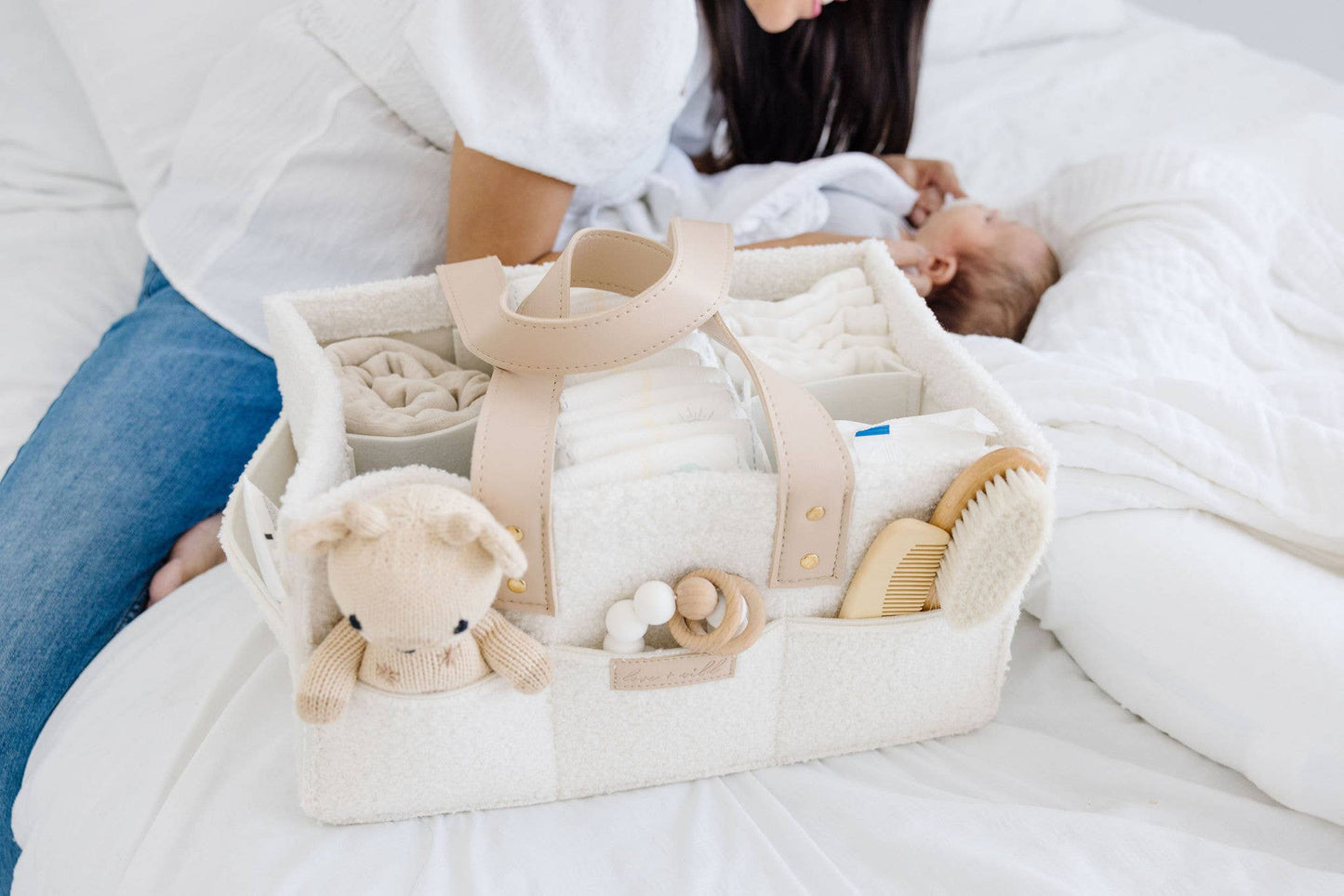 Teddy Fabric Diaper Caddy