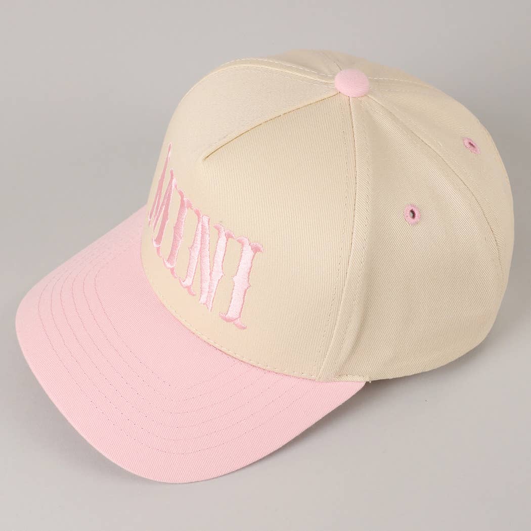 MINI Lettering Embroidery Kids Baseball Cap