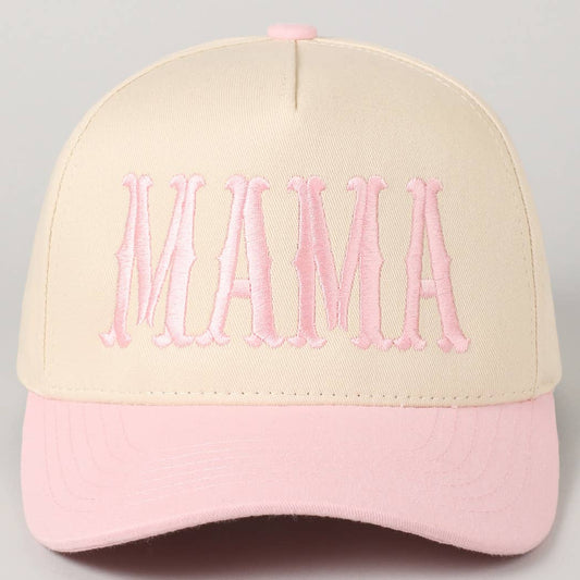MAMA Typographic Embroidery Baseball Cap