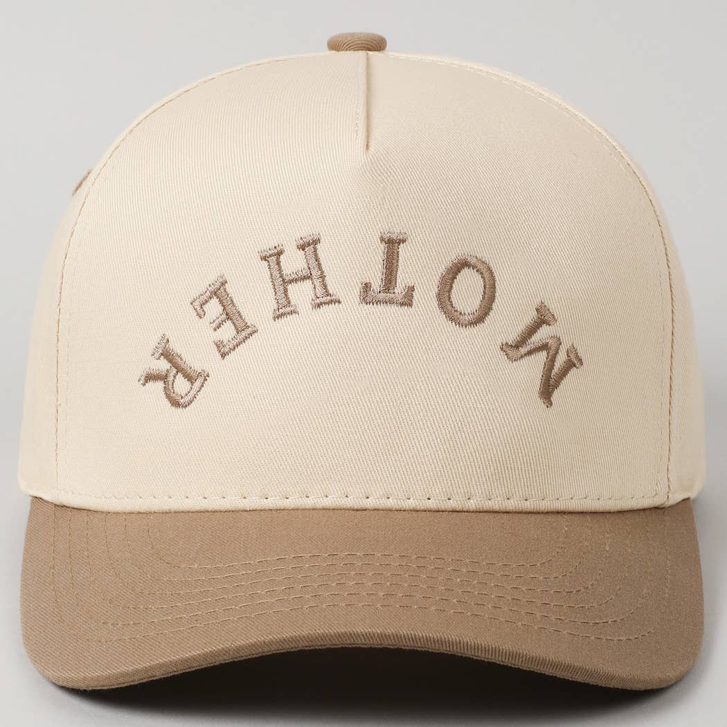 MOTHER Upside Down  Embroidery Cap