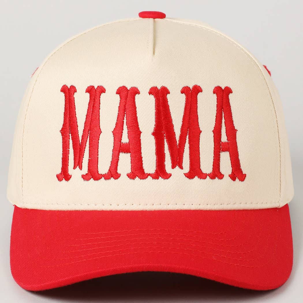 MAMA Typographic Embroidery Baseball Cap