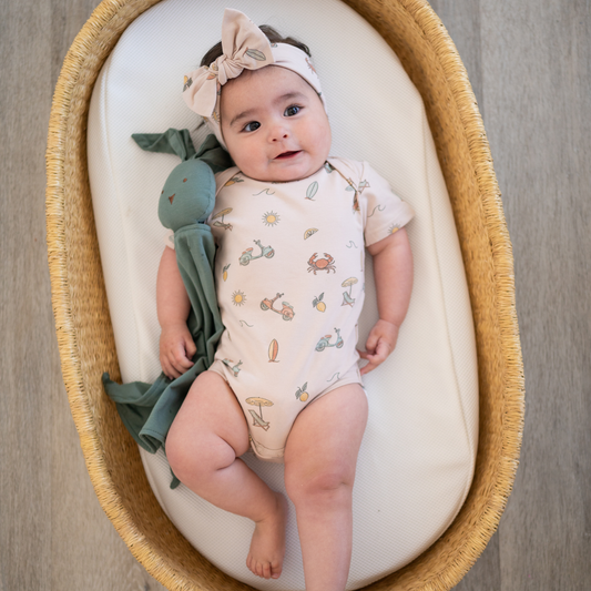 Organic Cotton Bunny Lovey – Basil Green