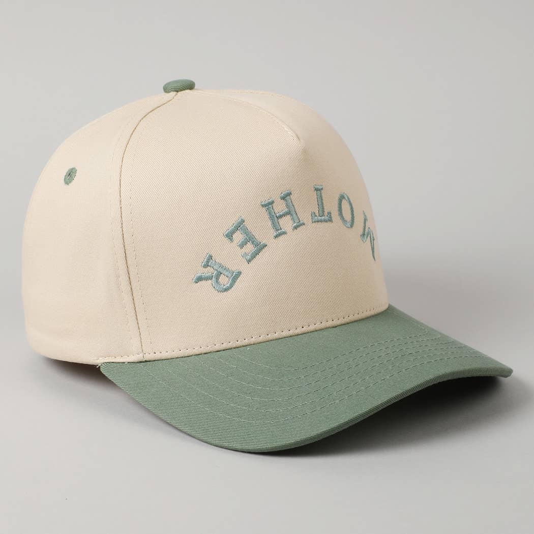 MOTHER Upside Down  Embroidery Cap