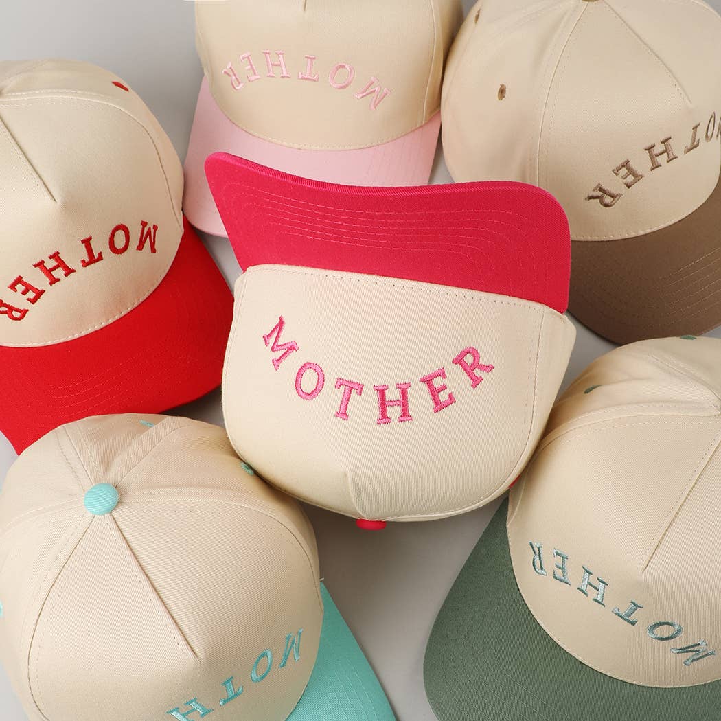 MOTHER Upside Down  Embroidery Cap