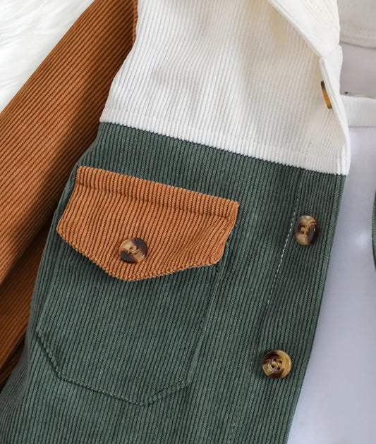 Corduroy Block Shacket