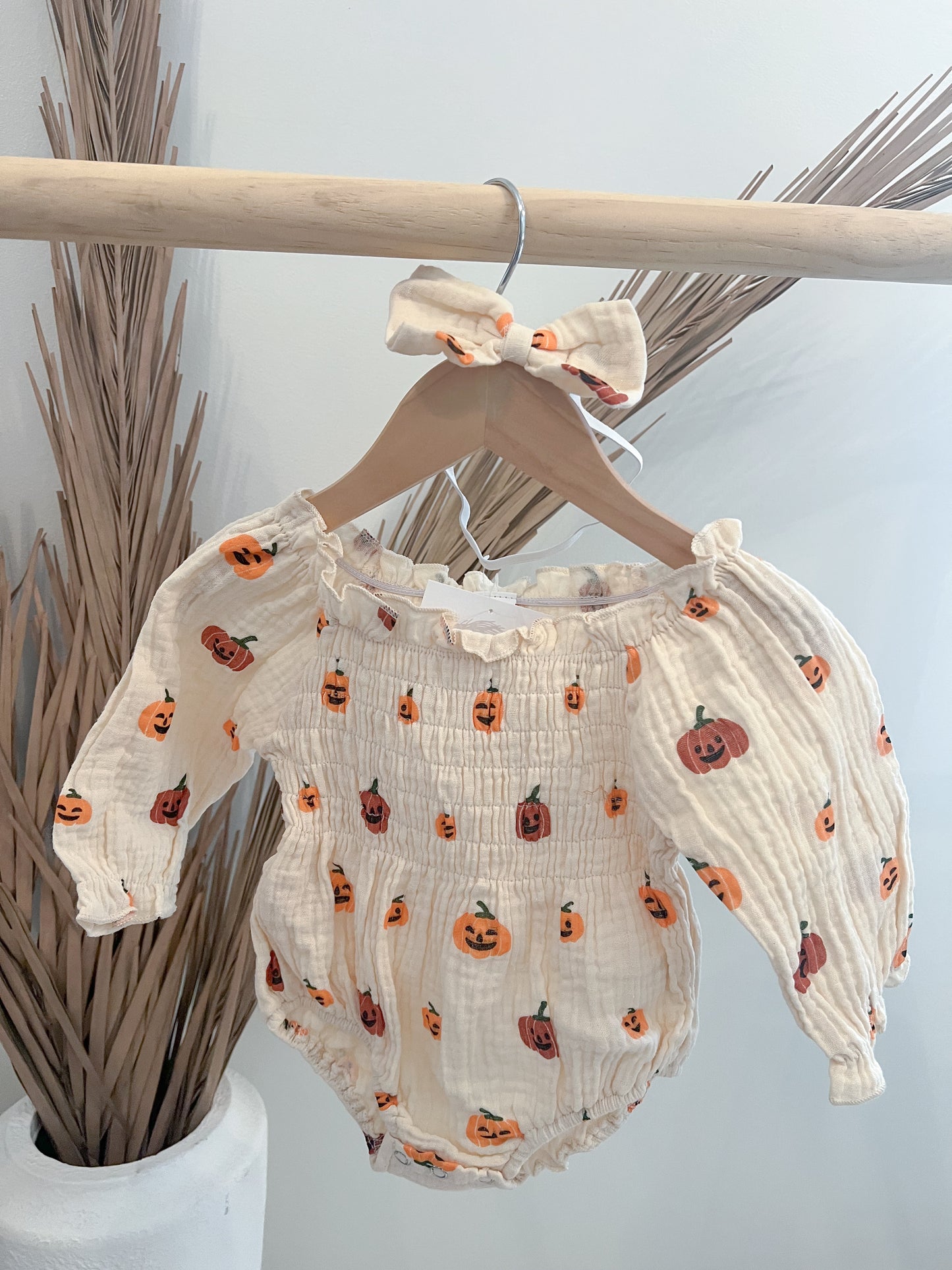 Pumpkin Scrunch Romper