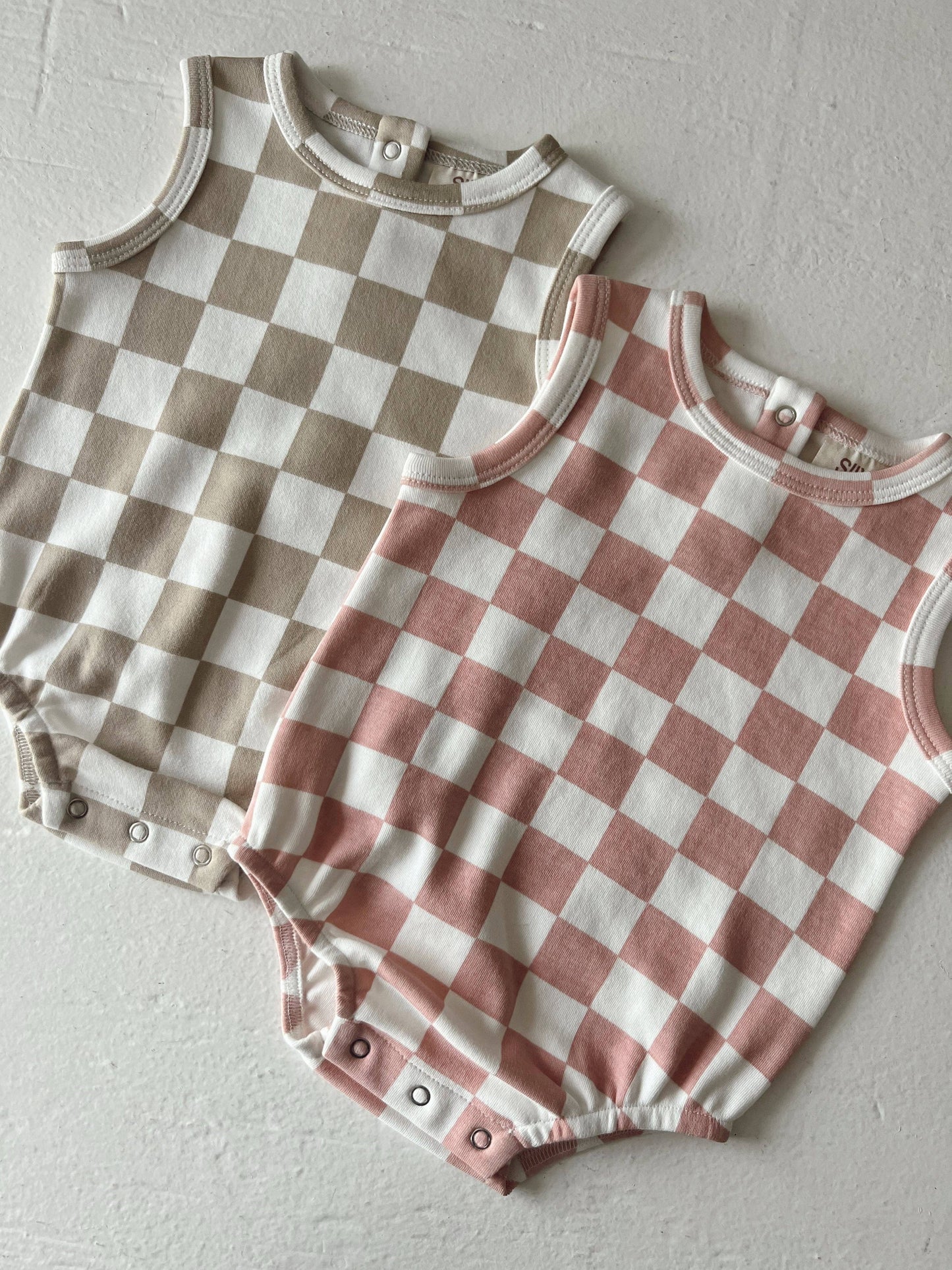 Organic Dune Bubble-Strawberry Shortcake Checkerboard