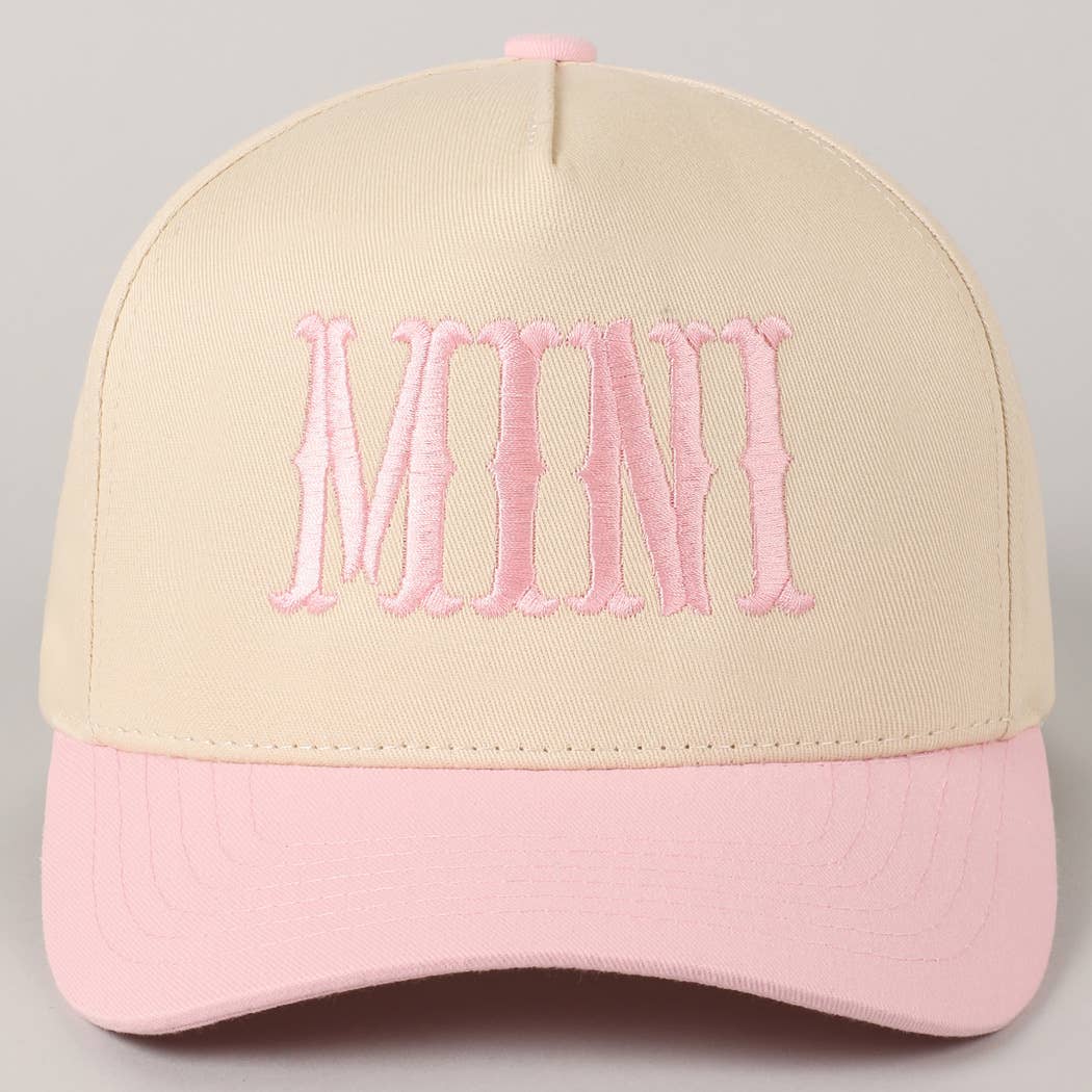 MINI Lettering Embroidery Kids Baseball Cap
