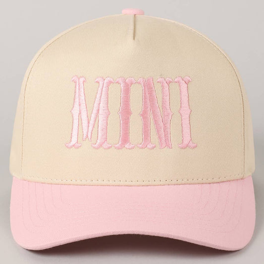 MINI Lettering Embroidery Kids Baseball Cap